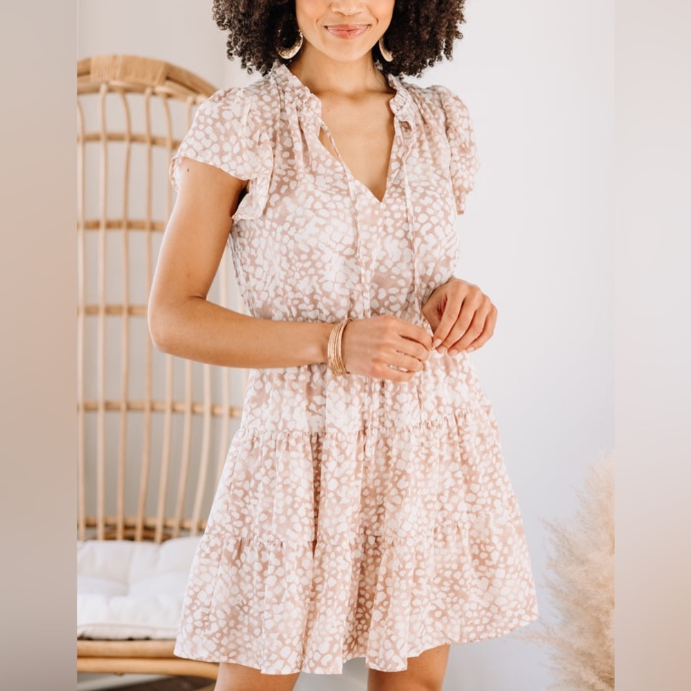 Blue pepper summer patterned dress